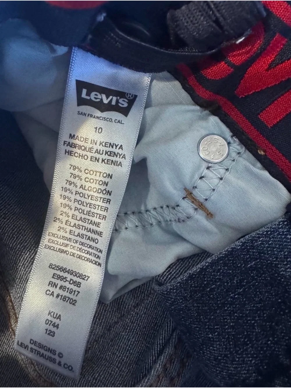 Levi's Kids Blue Denim Shorts